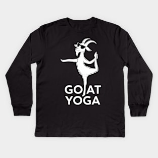 Goat Yoga With Goat Kids Long Sleeve T-Shirt